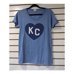 Charlie Hustle women's KC heart tee, size large